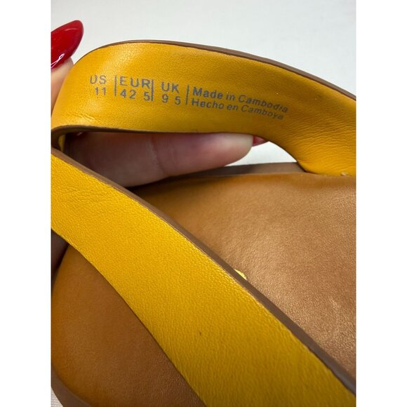Aldo Fandra Pillow Walk Flat Sandals Yellow Size 11 Open Toe Casual Shoes - Picture 11 of 11